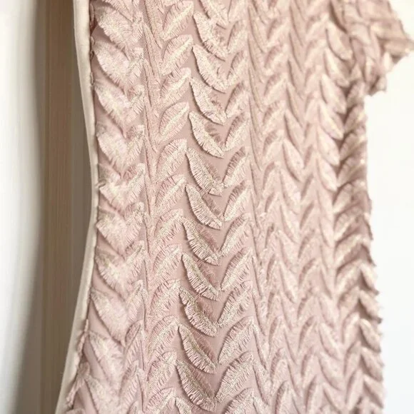 Weston (Anthropologie) Pink Gold Short Sleeve Applique Blouse Top, Size XS - Picture 6 of 8